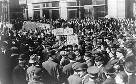 Uma demonstração em Nova York, 1914.