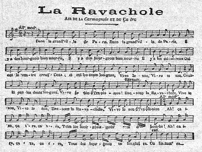 Música La Ravachole Letra e Melodia - Sébastien Faure