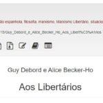 Aos Libertários – Guy Debord e Alice Becker-Ho